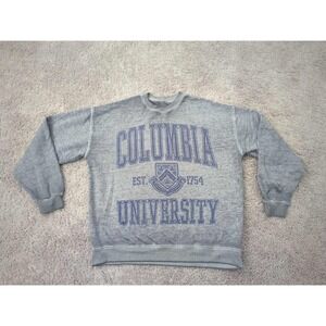 Columbia University Sweatshirt Mens M Classic Collegiate Trdmrk Wornout Burnout